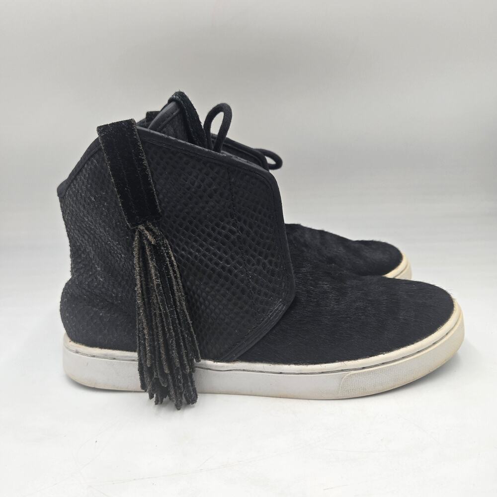 SUPRA Womens Size 9 M Black Snake Skin Calf Hair High Top Sneakers Western